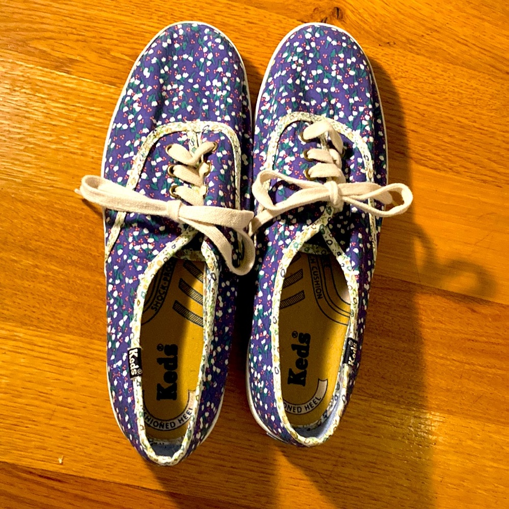 Keds floral sneakers, size 7.5 US.